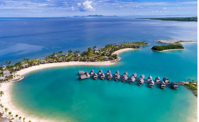 Overwater villas on a luxury tour escape in the Maldives