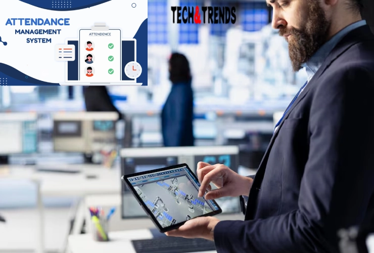 Attendance management system dashboard showing employee check-ins