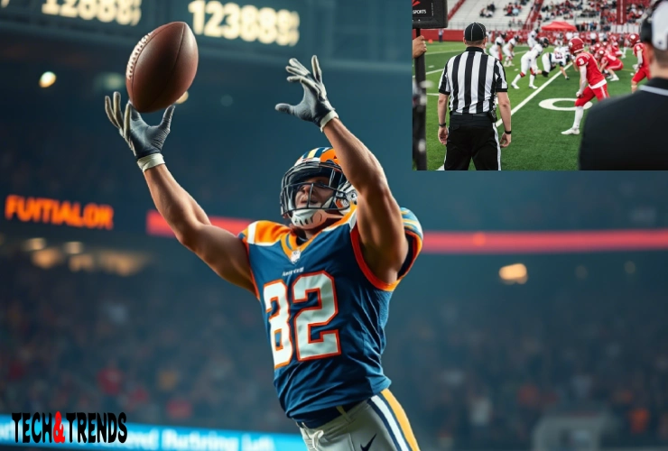 Coach guiding drills in wide receiver training for agility