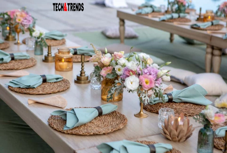 String lights adding glow in cheap decorating ideas for party 