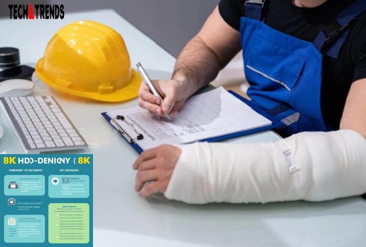 Personal Injury Accident Guide showing lawyer consultation with client
