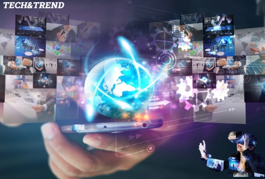 The future of streaming platforms with technology icons