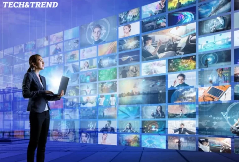 The future of streaming platforms with technology icons